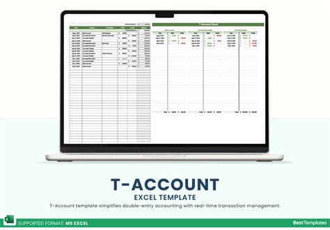 T Account Template Excel