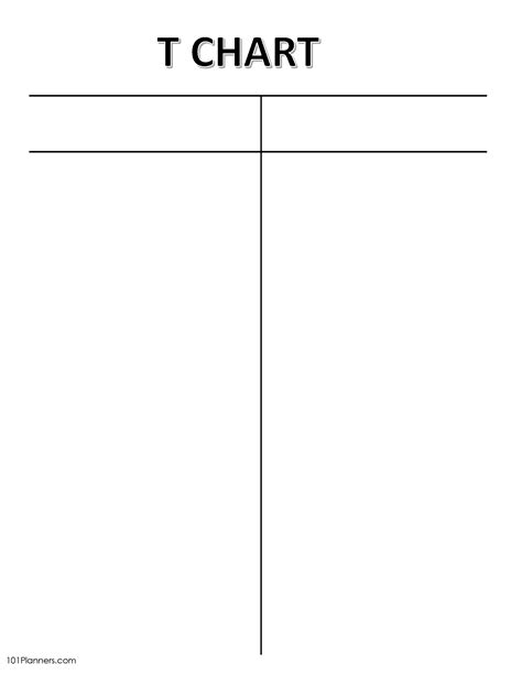 T Chart Template
