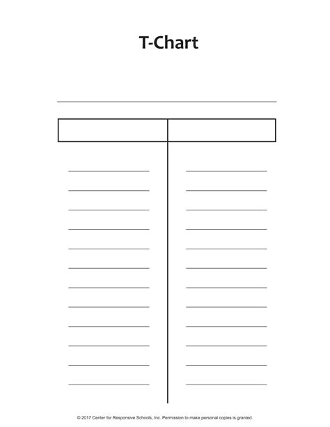 T-chart Template