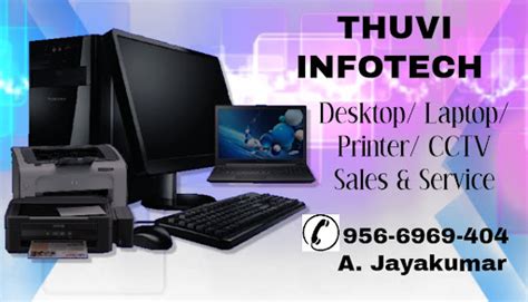 THUVI INFOTECH - Desktop Computer, Laptop, Printer & CCTV Camera Sales & Service - Valudhavur