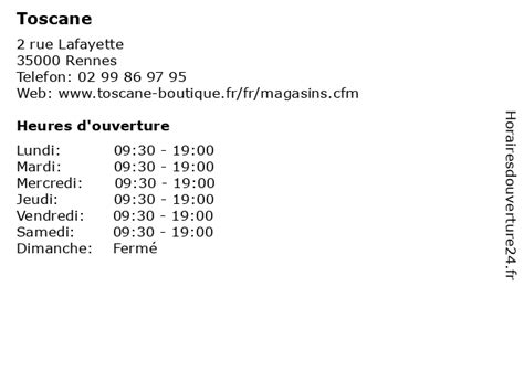TOSCANE à Rennes