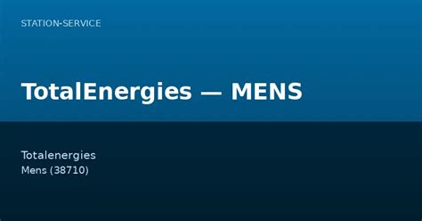 TOTAL à Mens