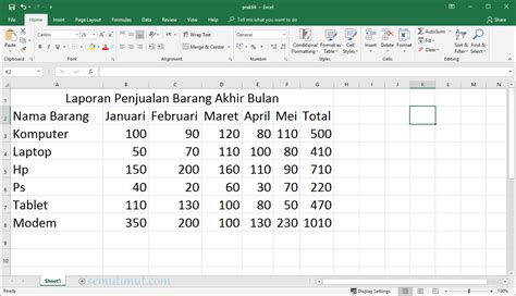 Bagaimana Membuat Tabel di Excel