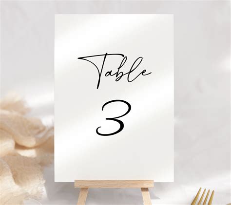 Table Numbers Template