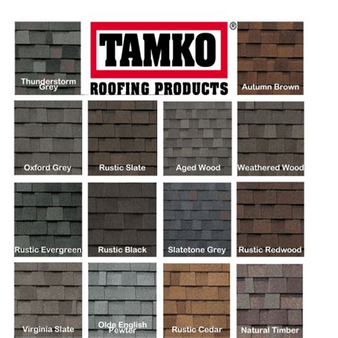 Tamko Heritage Shingle Color Chart