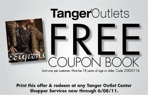 Tanger Outlet Coupon Book Free Printable