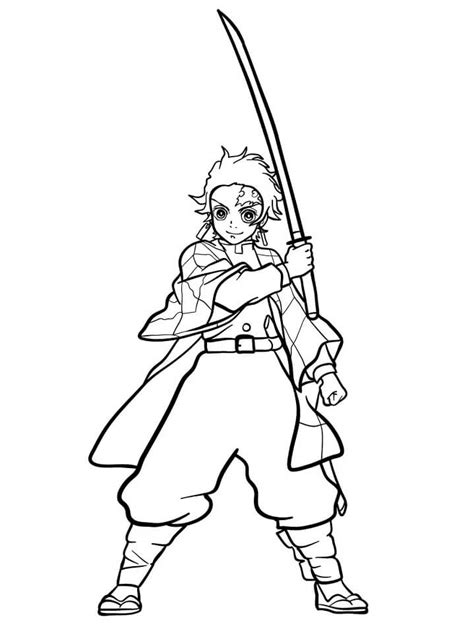 Tanjiro Printable Demon Slayer Coloring Pages