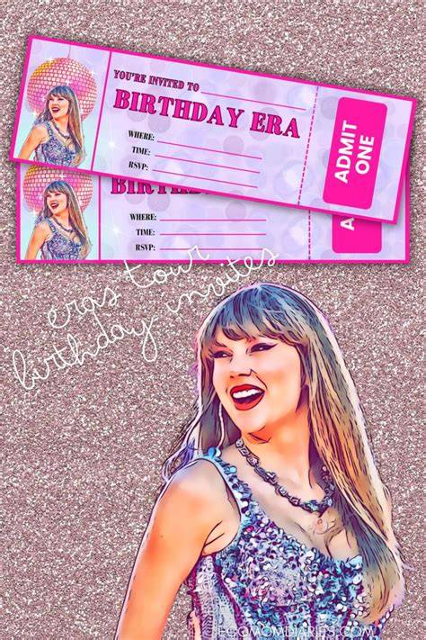 Taylor Swift Birthday Invitation Template