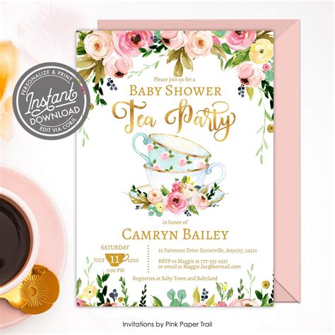 Tea-Party-Baby-Shower-Invitations
