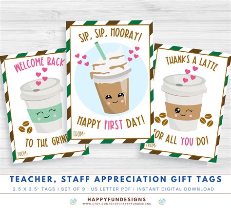 Teacher Appreciation Coffee Printables