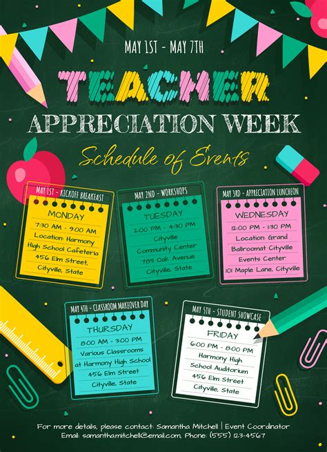 Teacher Appreciation Week Templates