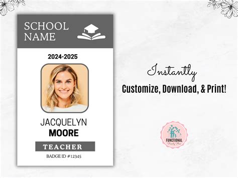 Teacher Id Card Template