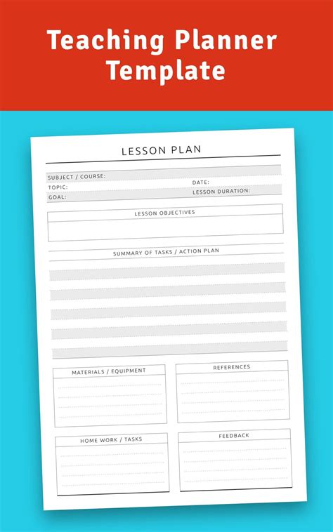 Teaching Planner Template