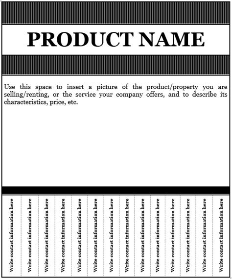 Tear Off Flyer Template Free Download