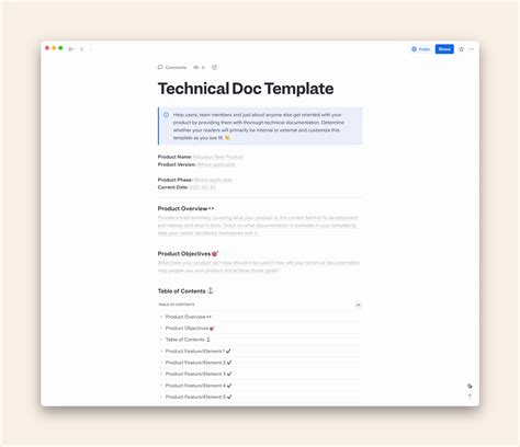 Technical Documentation Template For Software Development