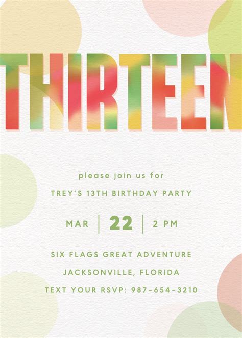 Teenage Birthday Invitations Templates Free