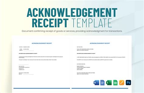 Template Acknowledgement Receipt