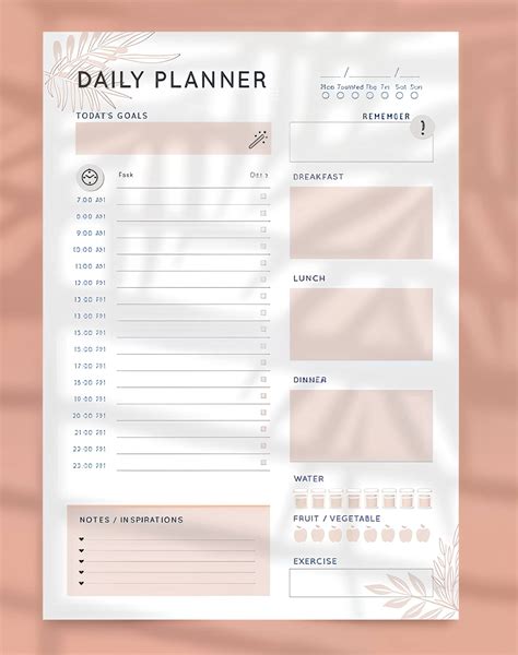 Template Daily Journal