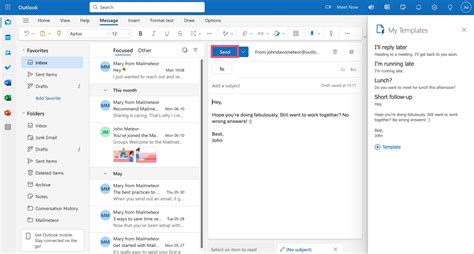 Template Emails In Outlook