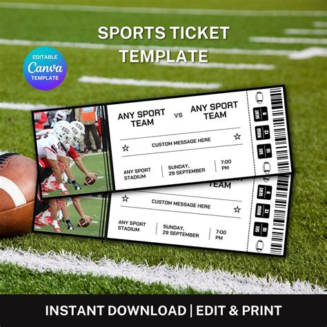 Template Football Ticket