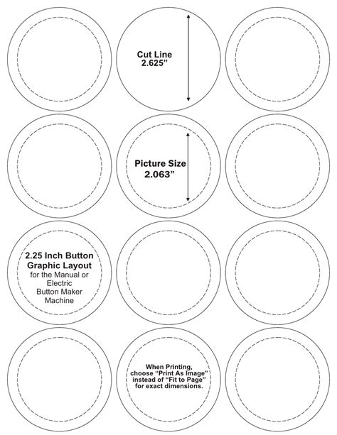 Template For 2.25 Inch Buttons