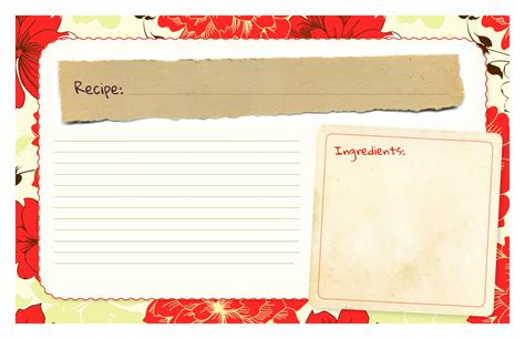 Template For A Recipe Card