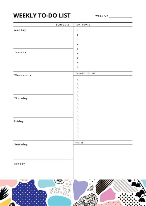 Template For A To Do List
