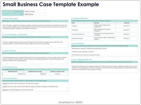 Template For Business Case