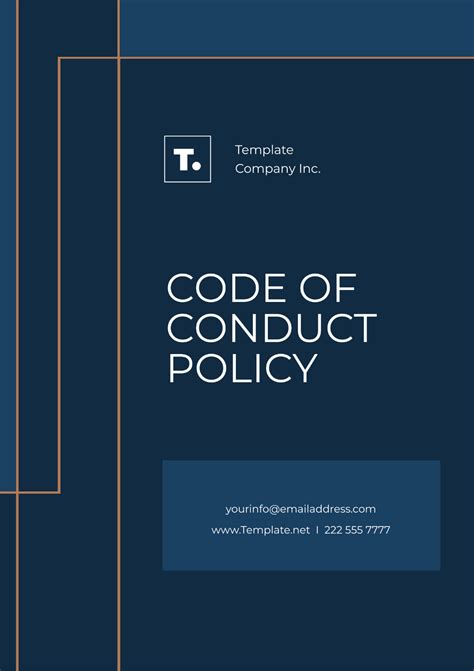 Template For Code Of Conduct Policy