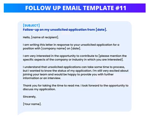 Template For Follow Up Email