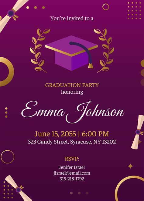 Template For Graduation Party Invitation