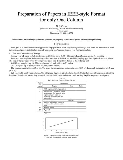 Template For Ieee Paper Format In Word