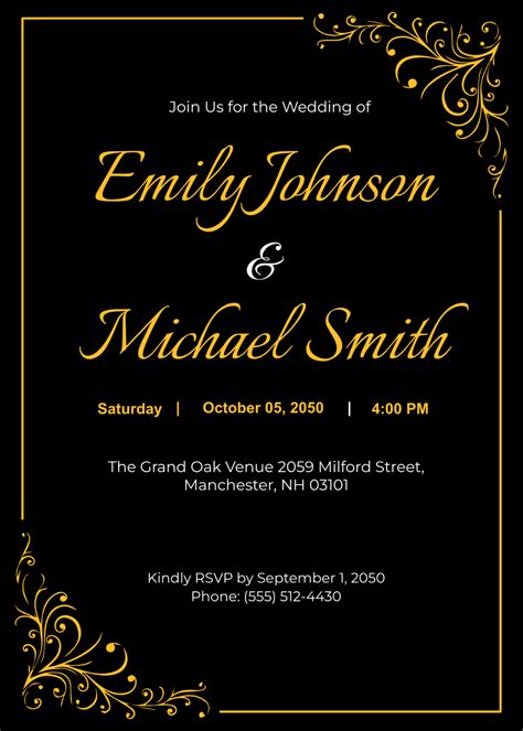 Template For Invitation Card Free Download