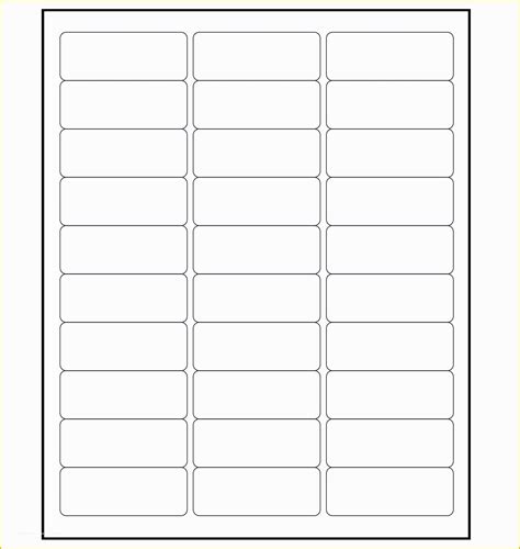 Template For Label Printing