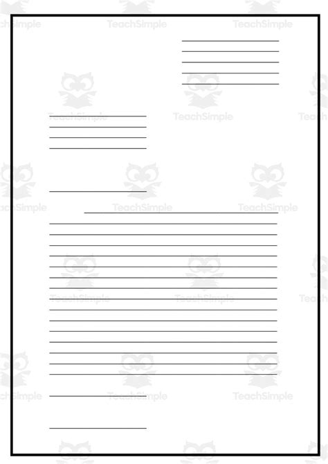 Template For Letter Writing
