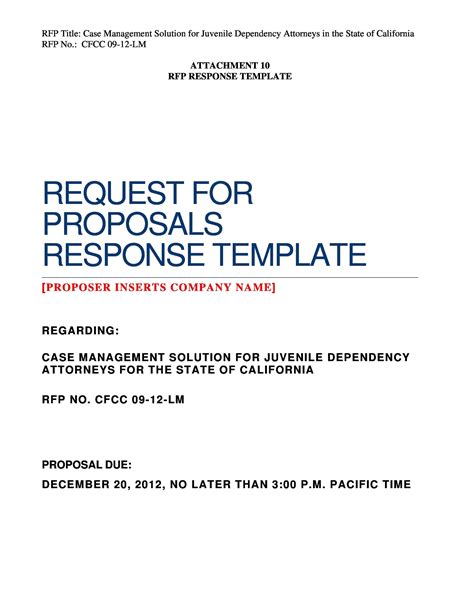 Template For Proposal