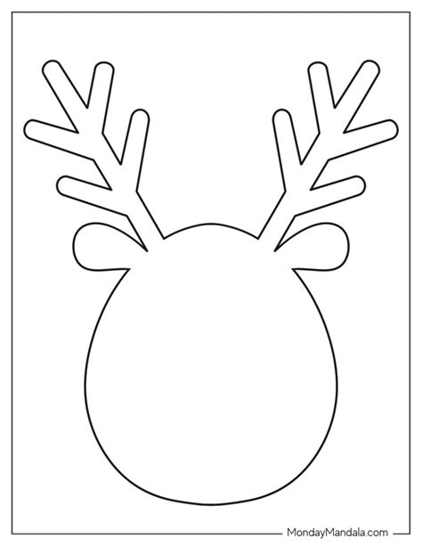 Template For Reindeer Face
