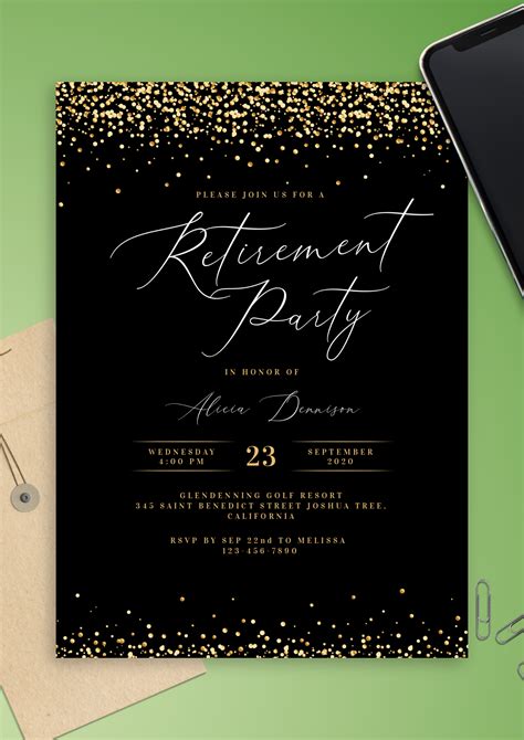 Template For Retirement Party Invitation