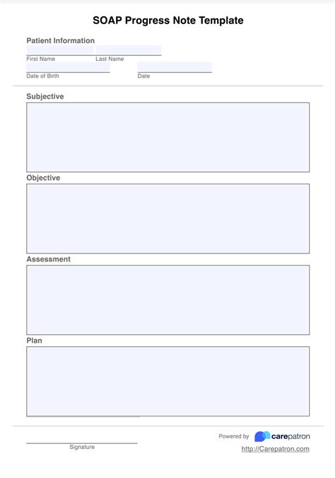 Template For Soap Notes