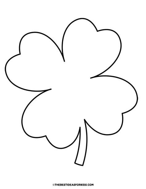 Template Four Leaf Clover