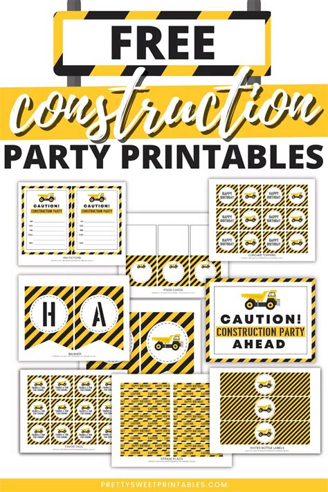 Template Free Printable Free Construction Party Printables
