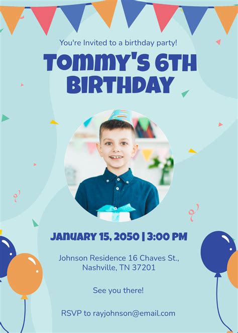 Template Invitation Card Birthday