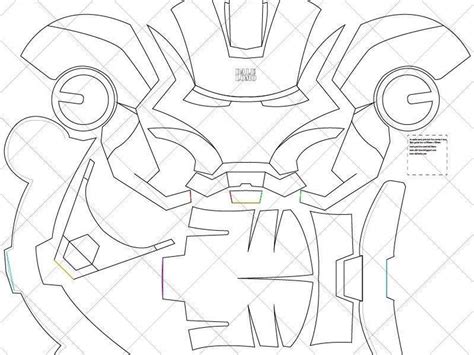Template Iron Man Helmet