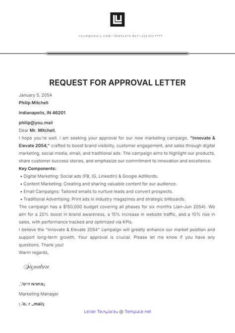 Template Letter Of Request For Approval