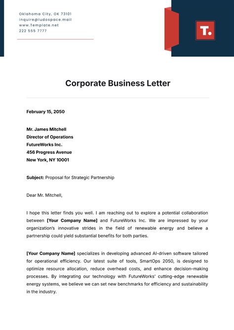 Template Letters For Business