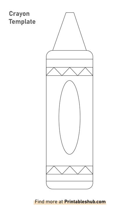 Template Of A Crayon