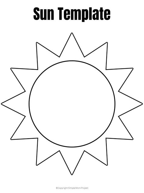 Template Of A Sun