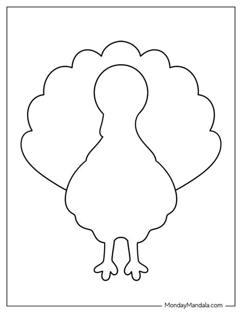 Template Of A Turkey