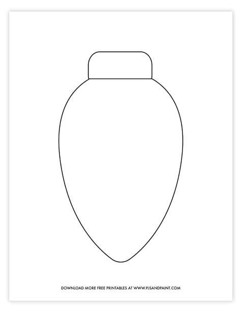 Template Of Christmas Light Bulb