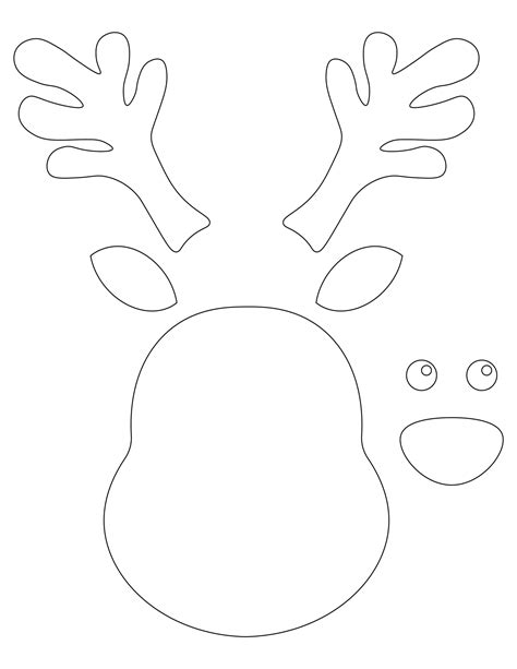 Template Of Reindeer